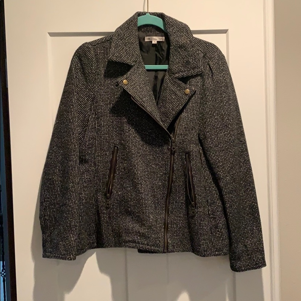 Tweed moto jacket, M